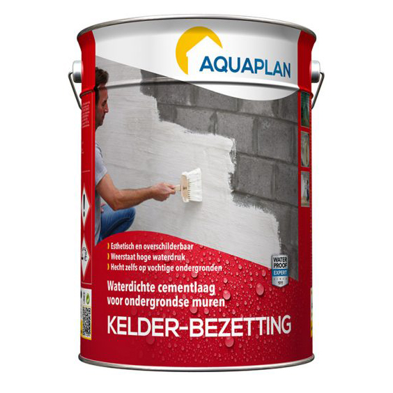 KelderBezetting waterdichte cementcoating Aquaplan